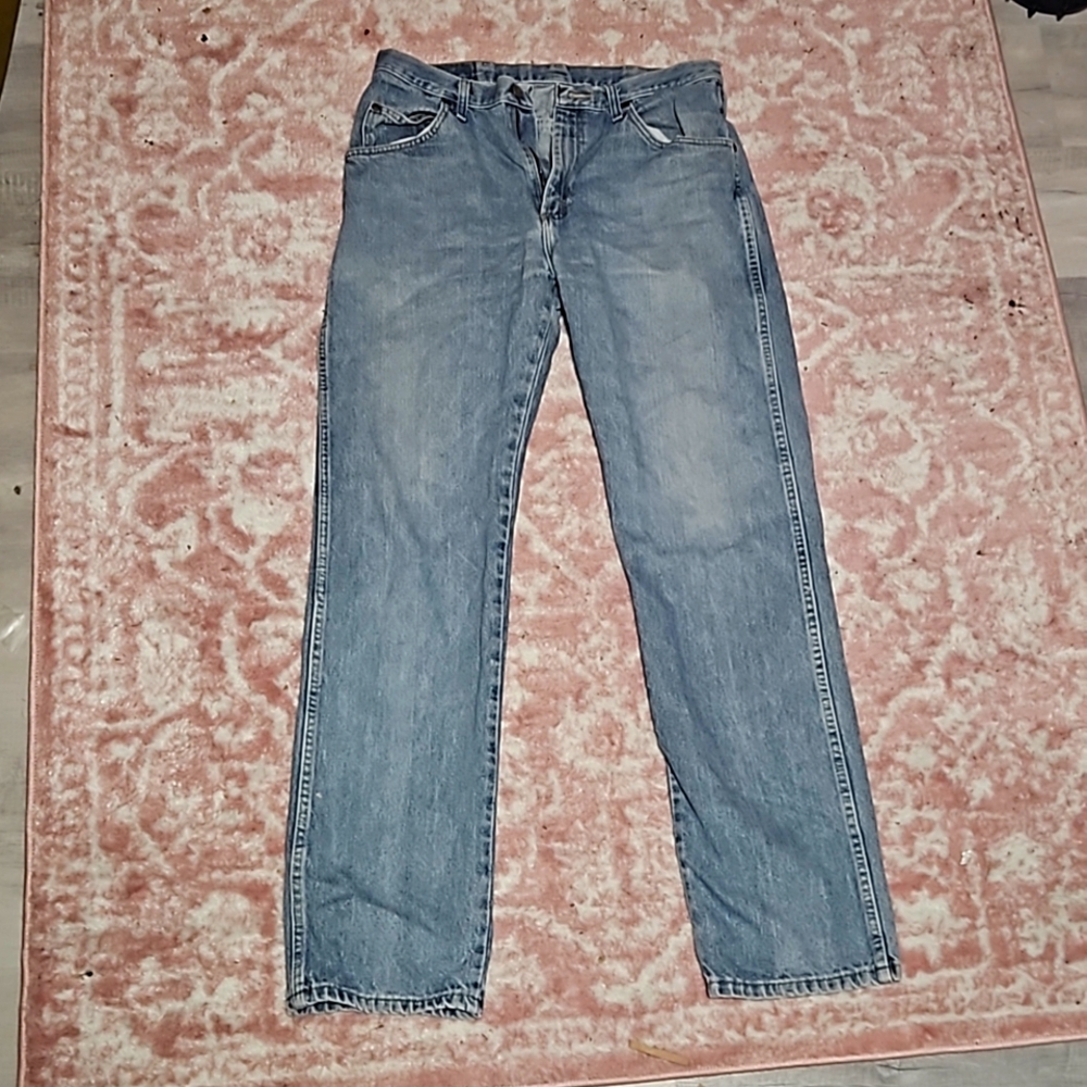 Vintage Wrangler Blue Jeans 34x34 Regular Fit 100% Cotton